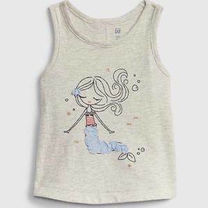 NWT BabyGap Bea Mermaid Graphic Tank Top (Size 4T)